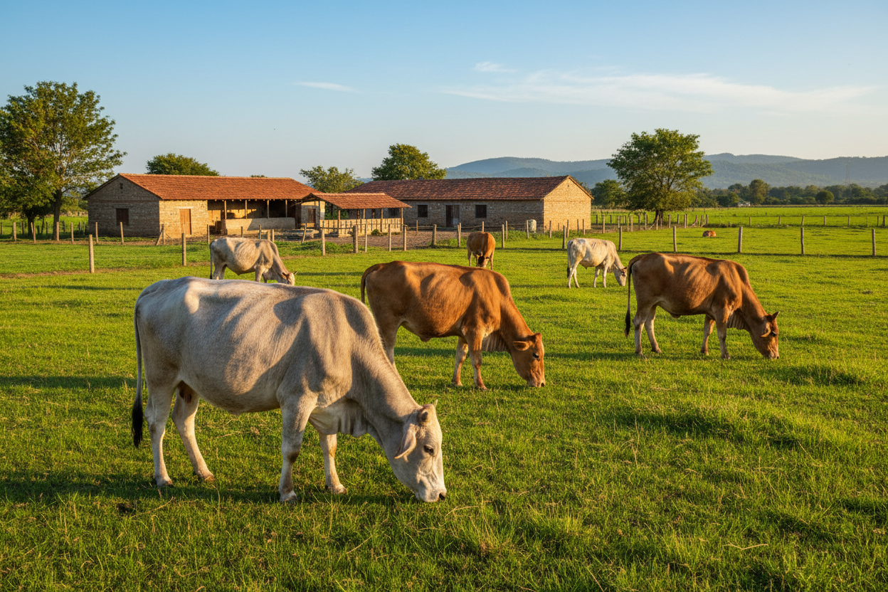 generate images for a2 gir cow farms